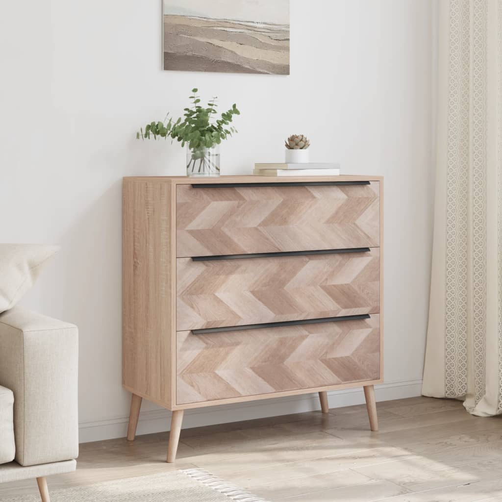 Cajonera De Madera De Ingeniería Roble Sonoma 80x38,5x87 Cm_2