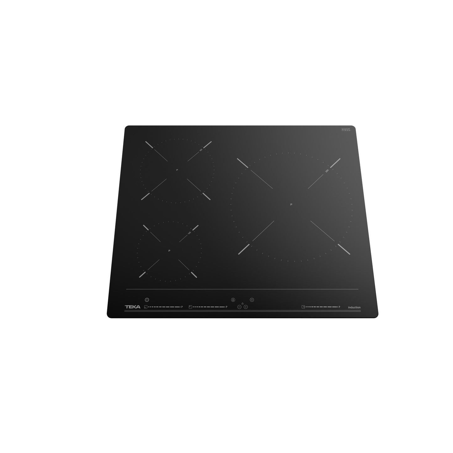 Placa de indução Teka IBC 63010 MSS de 3 zonas, 60 cm, vidro preto