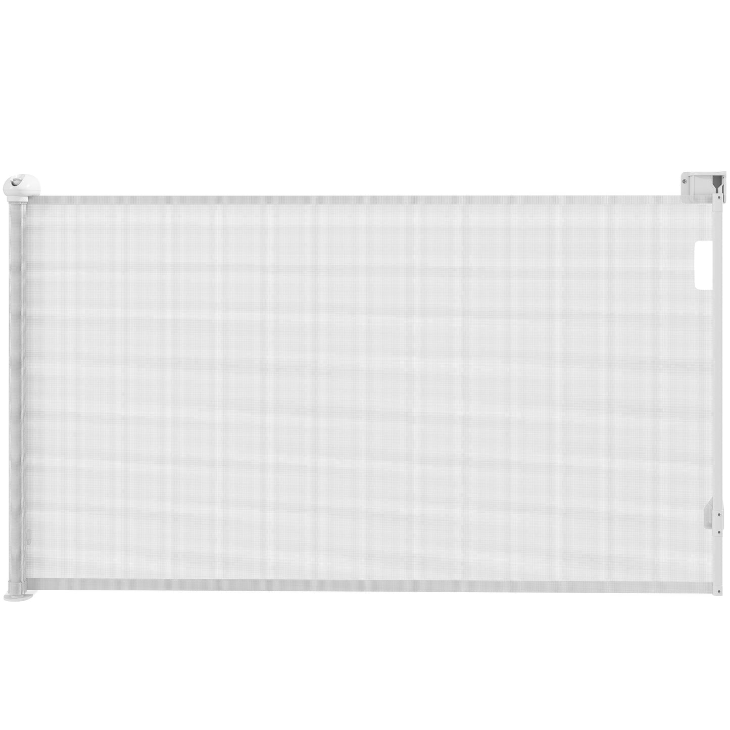 Pawhut Barrera Para Perros Retráctil 0-125 Cm Con Interruptor De Cierre Blanco_0