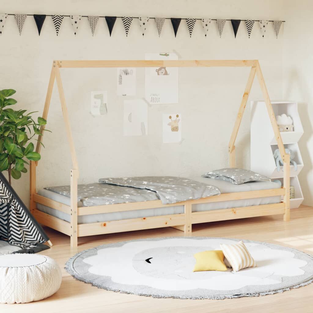 Vidaxl Estructura De Cama Para Niños Madera Maciza De Pino 80x200 Cm_1