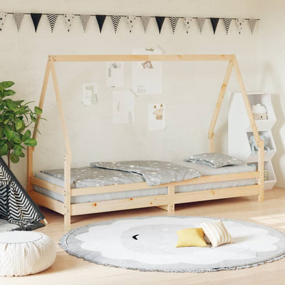 Vidaxl Estructura De Cama Para Niños Madera Maciza De Pino 80x200 Cm_1