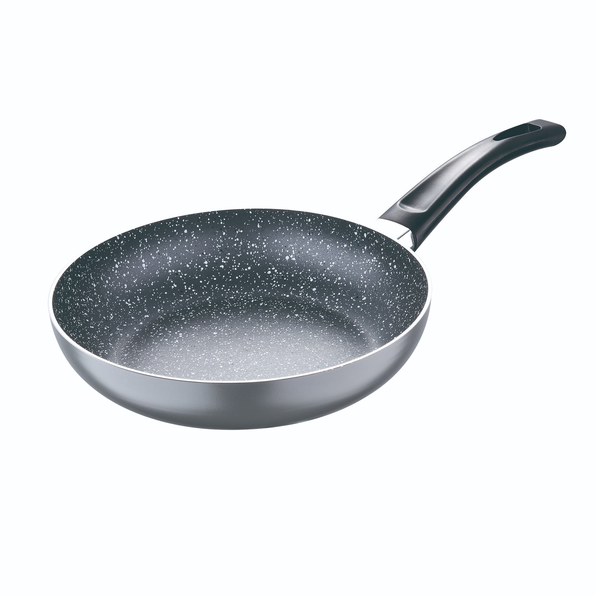 Set 3pc Sarten (16+20+24cm) Aluminio Prensado, Inducción, Negra Soul Marble Con Set 3pc Utensilios De Cocina Nylon Con Set 4pc Cuchillos Acero Inoxid_1