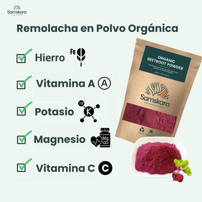 Remolacha En Polvo Bio - 1kg | Superalimento Ecológico Vegano En Polvo Para Batidos Y Repostería, Sin Gluten_5