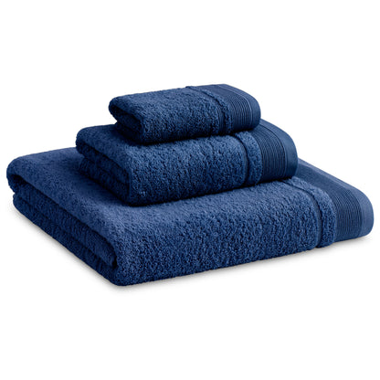 Juego De Toallas De Baño 3 Piezas: Tocador, Lavabo Y Sabana - 100% Algodón, 500 Gr Marino_0