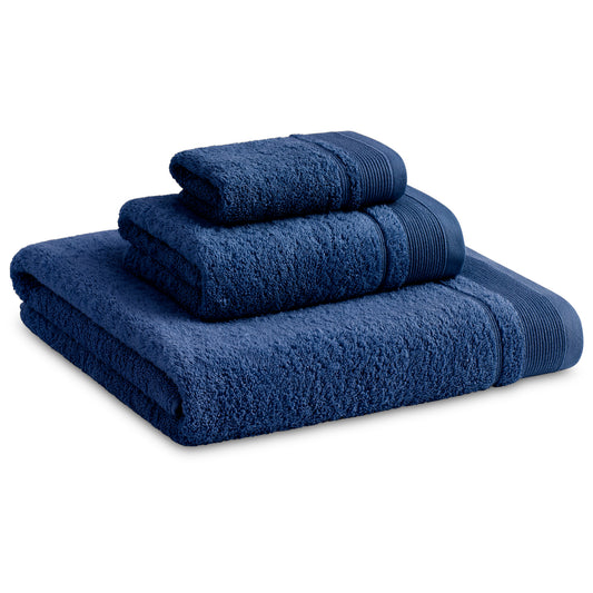 Juego De Toallas De Baño 3 Piezas: Tocador, Lavabo Y Sabana - 100% Algodón, 500 Gr Marino_0