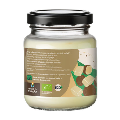 Creme de chocolate branco com macadâmia ECO Planeta Huerto 230 gr