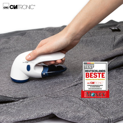 Quitapelusas Eléctrico, Elimina Pelotillas Ropa, Cuchillas Acero Inoxidable, Depósito Extraíble Clatronic Cla-tc3759 Blanco/azul_1