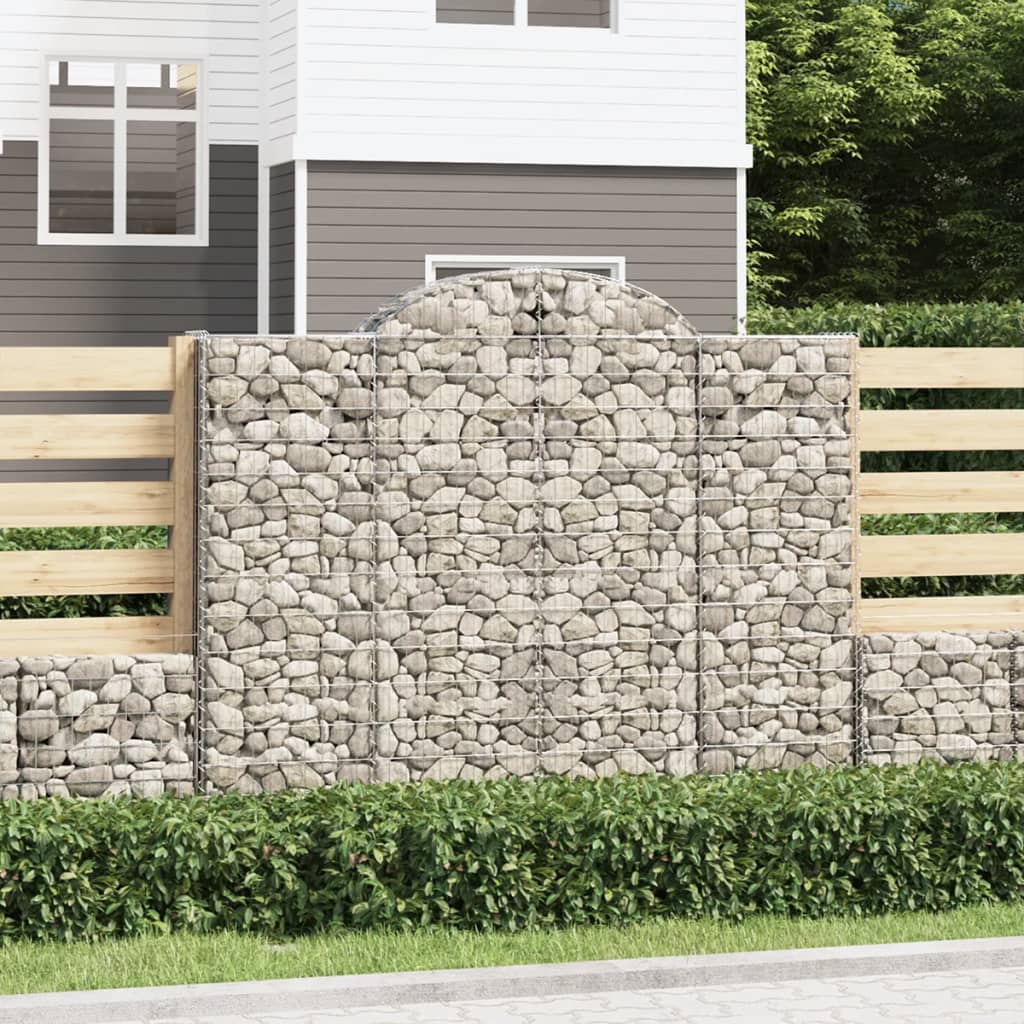 Cestas Gaviones 11 Uds Forma De Arco Hierro 200x50x160/180 Cm_1