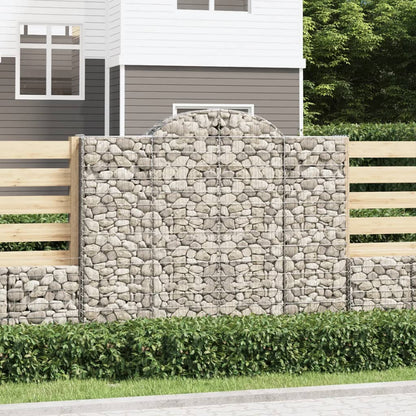Cestas De Gaviones 2 Uds Forma De Arco Hierro 200x50x160/180 Cm_1