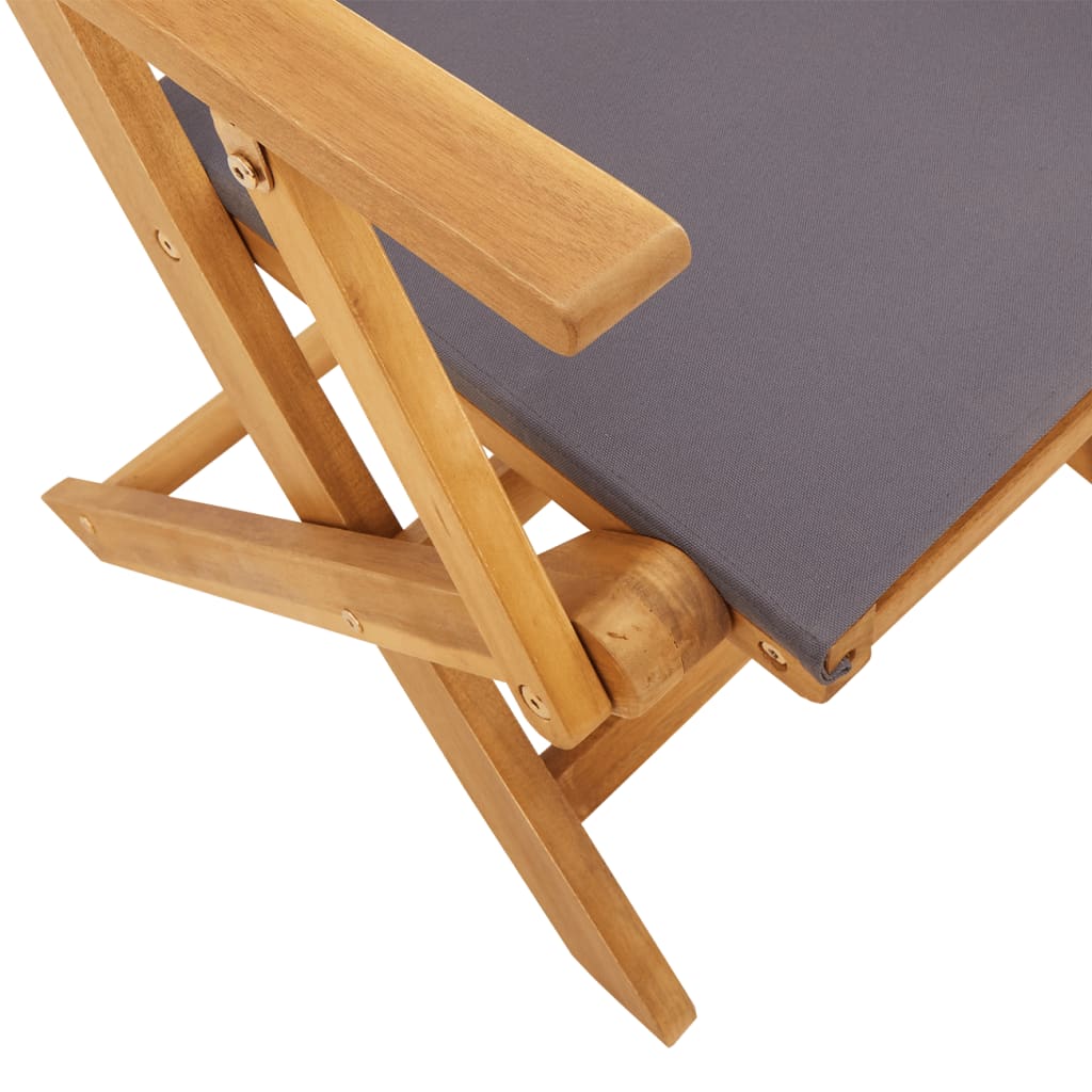 Set De Comedor De Jardín 5 Pzas Tela Madera Maciza Antracita / Vetonek_4