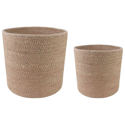 Set De Macetas De Planta 2 Uds. Natural Ø 28 X 28 Cm_0