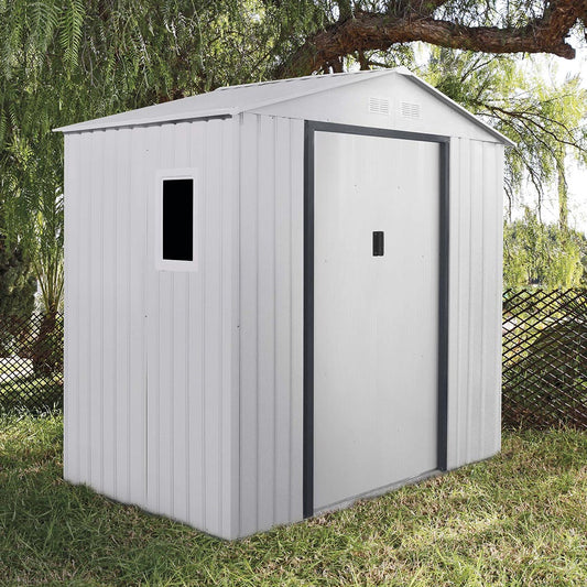 Caseta Metálica High Door Córcega Blanco - Resistencia Y Estilo 2,13x2,05x1,27 M / Multicolor_0