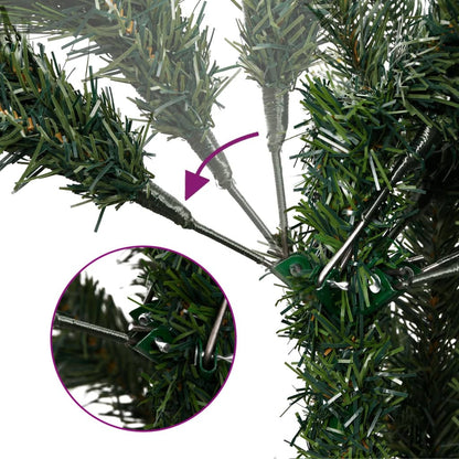 Vidaxl Árbol De Navidad Artificial Con Bisagras 300 Leds 240 Cm_4