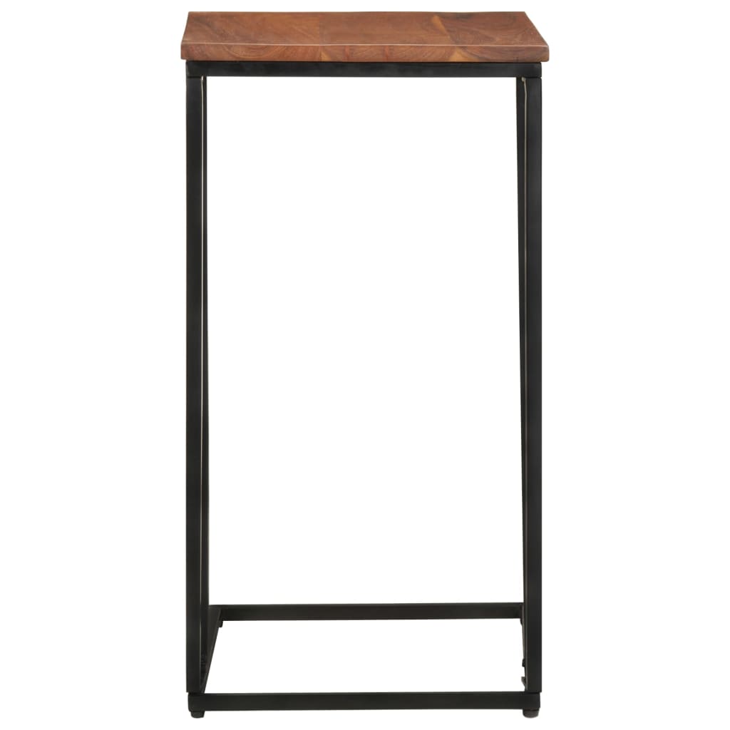 Mesa Auxiliar De Madera Maciza De Acacia 35x45x65 Cm_1