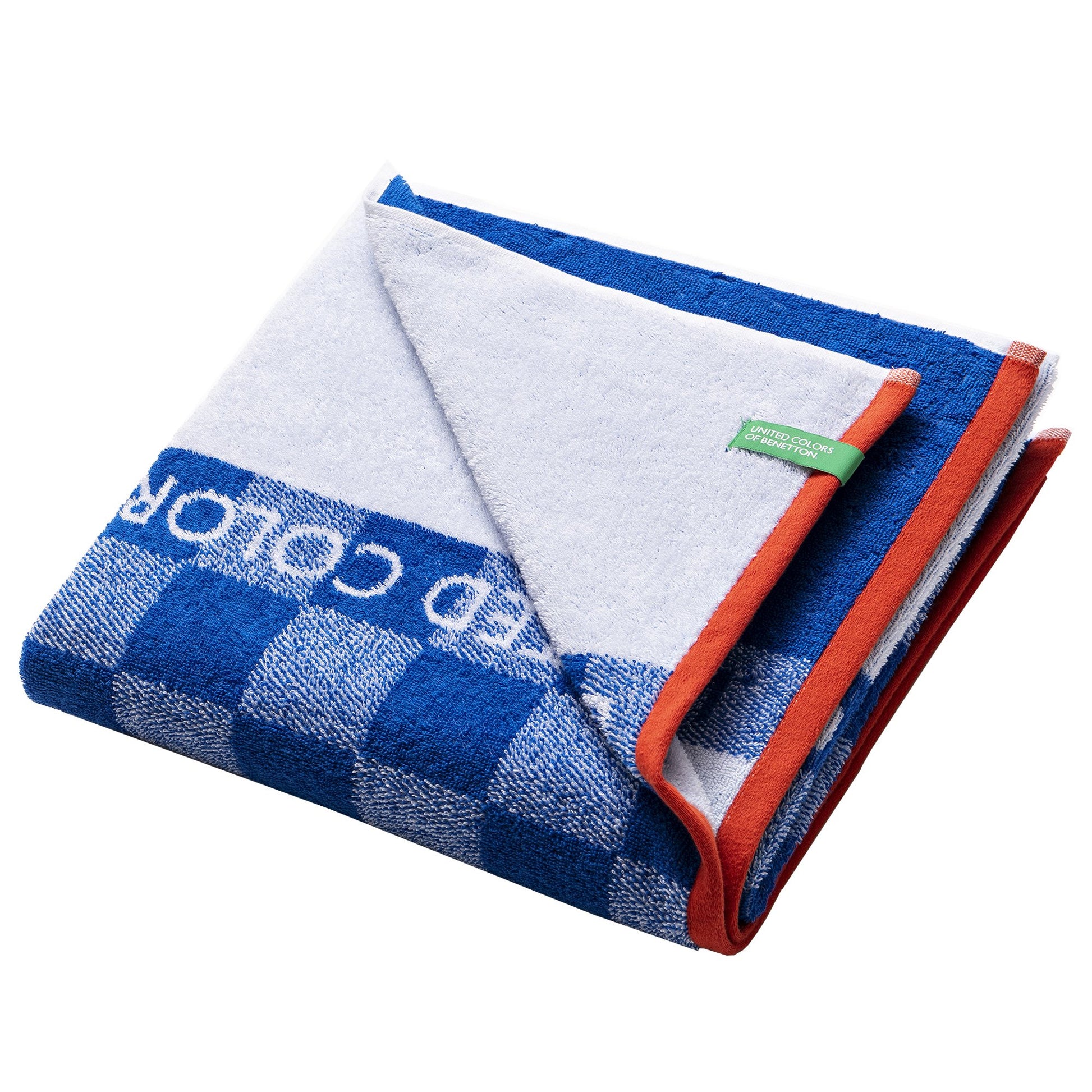 Toalla De Playa De Niño 70x140cm 450gsm 100% Algodón Azul Cuadros Kids