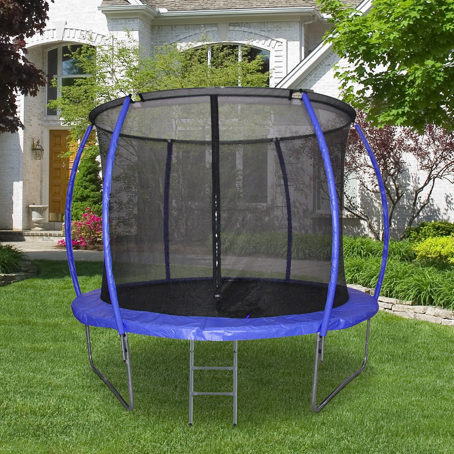 Homcom Trampolín De Exterior Multiuso Con Red Seguridad Y Escalera Carga 100kg_1