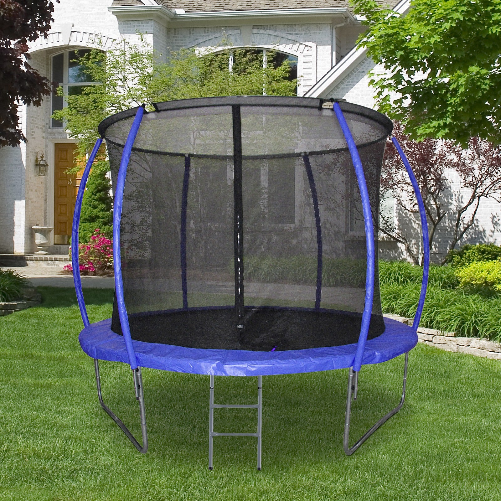 Homcom Trampolín De Exterior Multiuso Con Red Seguridad Y Escalera Carga 100kg_1