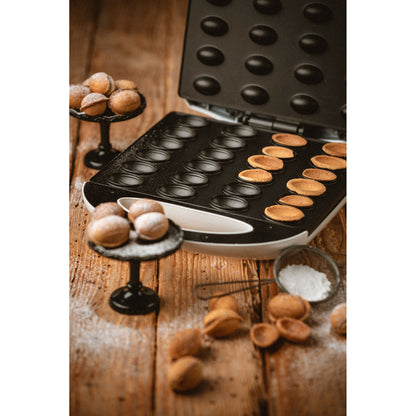 Hornillo Eléctrico Para 24 Galletas En Forma De Nuez, Placas Antiadherentes, Pastas Rellenas Adler Ad3039 Blanco_1