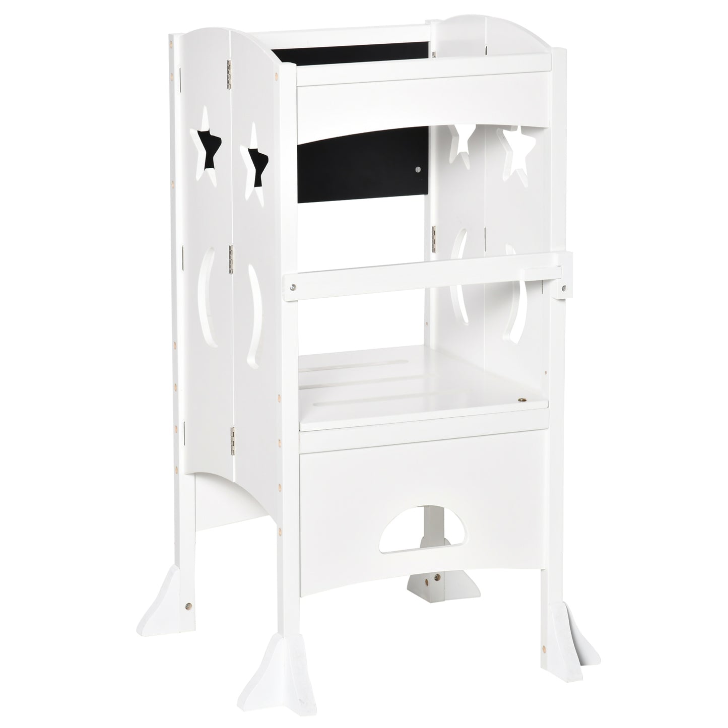 Homcom Torre De Aprendizaje Para Niños 3-6 Años Plegable Pizarra 56,5x56,5x94cm_0