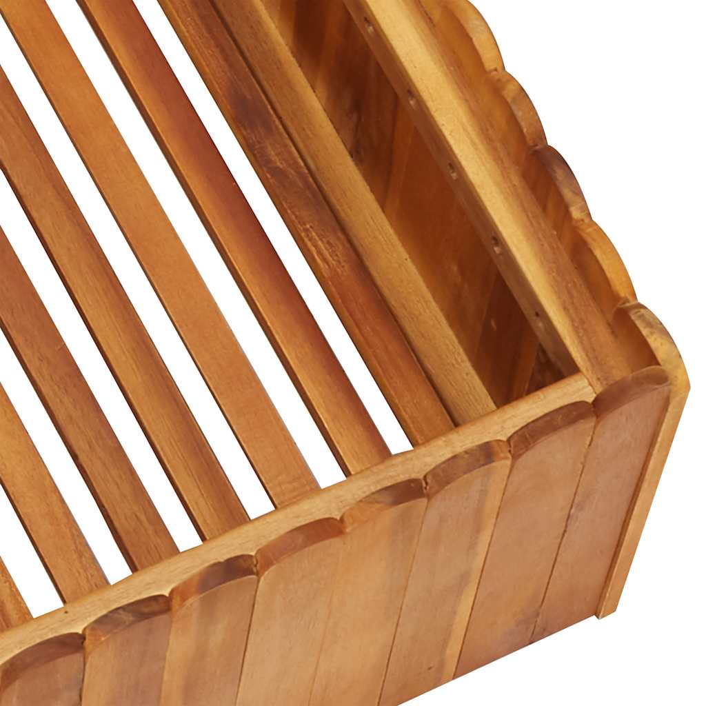 Arriate De Madera Maciza De Acacia 50x50x25 Cm_3