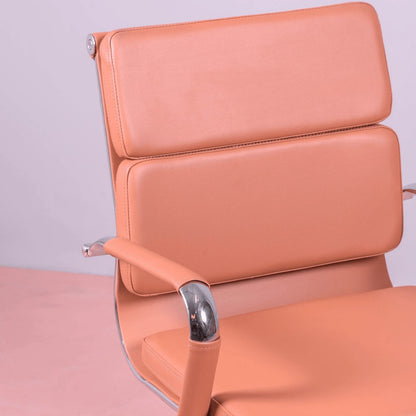 Silla De Escritorio Con Ruedas Y Respaldo Acolchado En Polipiel - Alu S_2