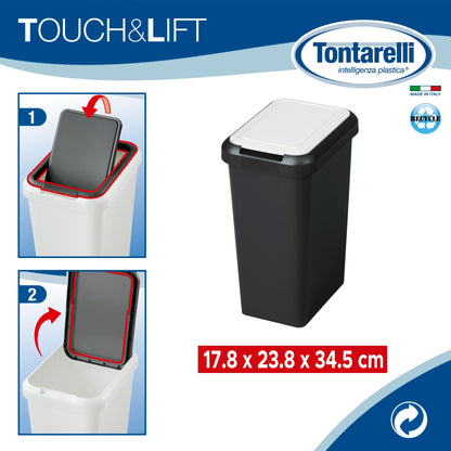 Papelera touch & Lift De 9l Blanco_1