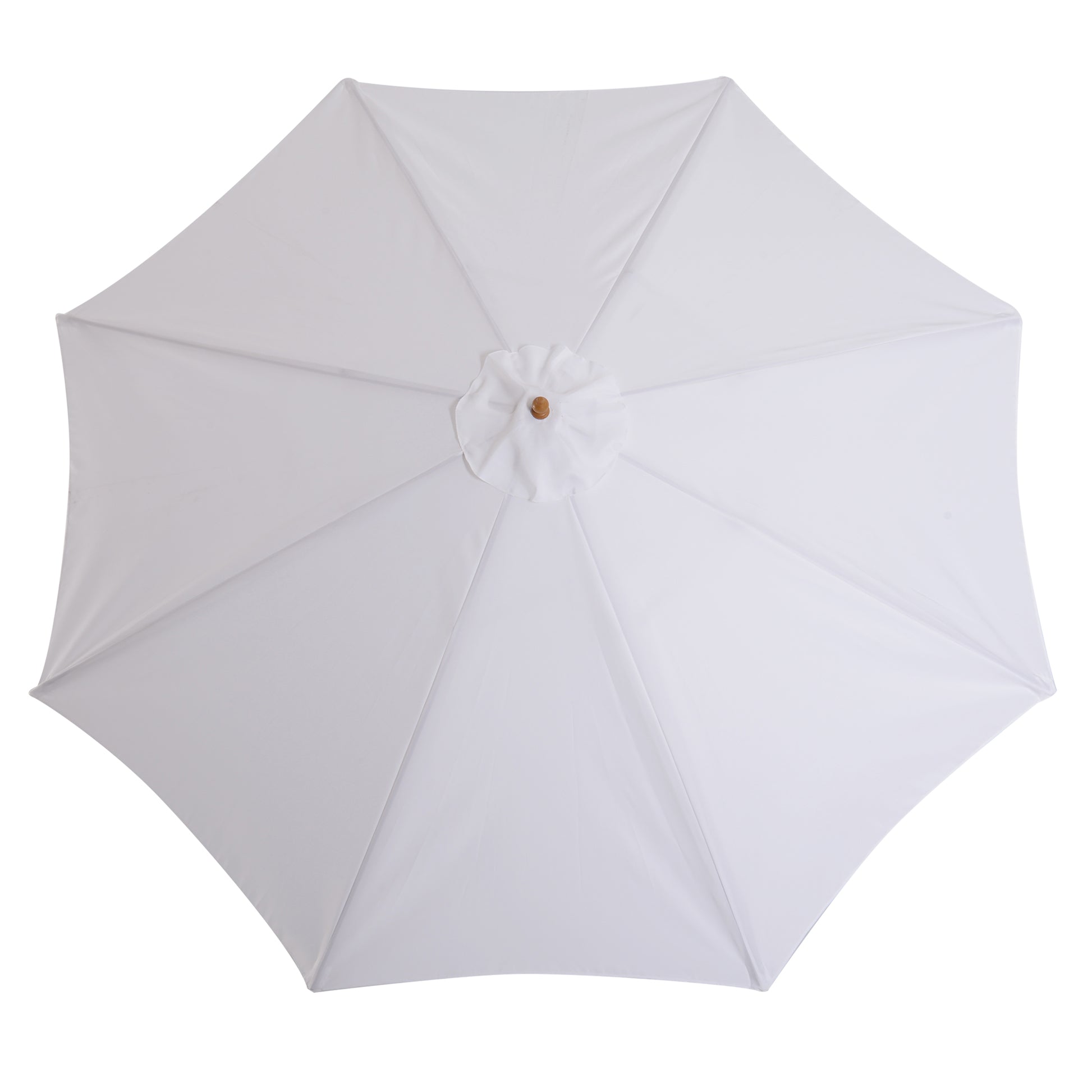 Outsunny Sombrilla Jardín Ø300x250 Cm Con Techo Ventilado Y Poste Madera Blanco_3