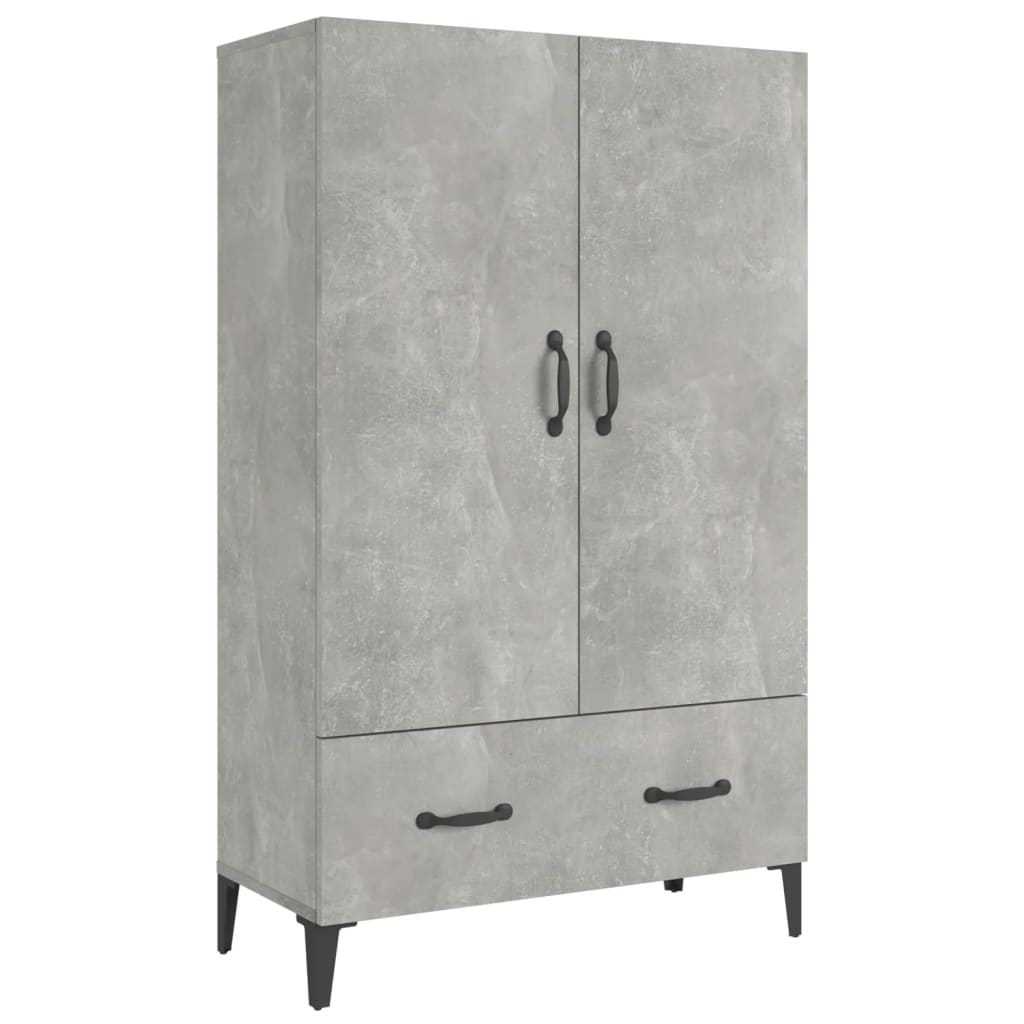 Aparador De Madera Contrachapada Gris Hormigón 70x31x115 Cm / Vetonek_3