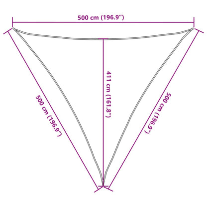 Vidaxl Toldo De Vela Triangular Hdpe 5x5x5 M M Crema_2