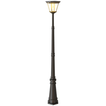 Outsunny Farola Solar Exterior Con Panel Solar Luces Led Sensor De Movimiento_0