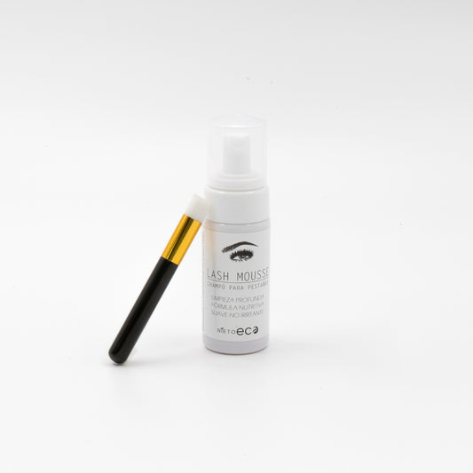 Lash Mousse Champú Pestañas 60ml Con Cepillo Aplicador Nieto Eco_0