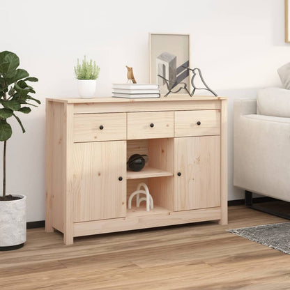 Aparador De Madera Maciza De Pino 100x35x74,5 Cm / Vetonek_2