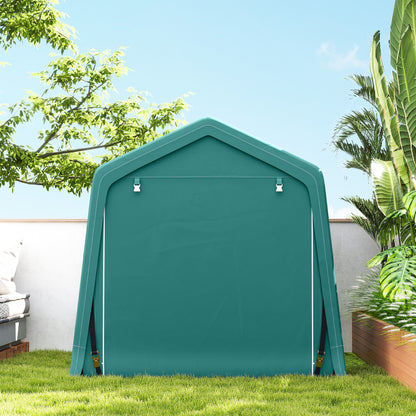 Outsunny Carpa De Jardín Exterior 2,4x2x2 M Con 2 Puertas Con Cremallera Verde_3