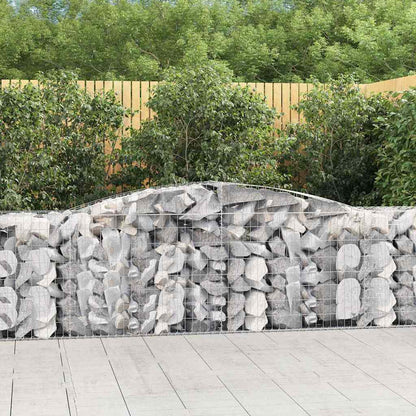 Cestas De Gaviones 15 Uds Forma De Arco Hierro 400x50x80/100 Cm_1