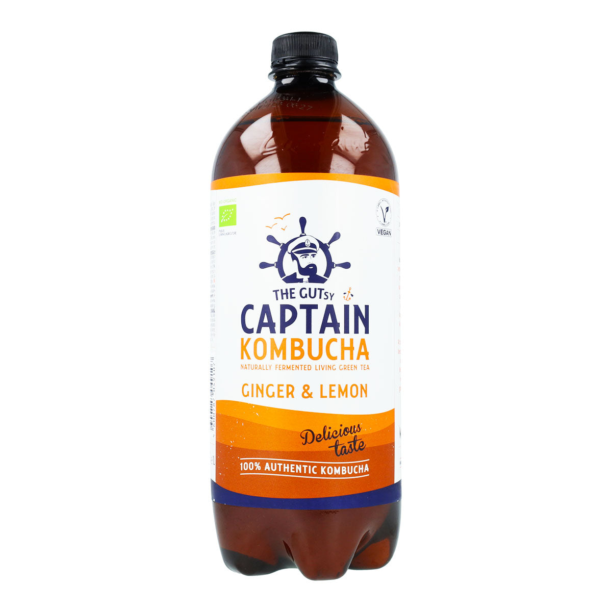 Bebida de Kombucha Biológica de Gengibre e Limão Captain Kombucha 1 L