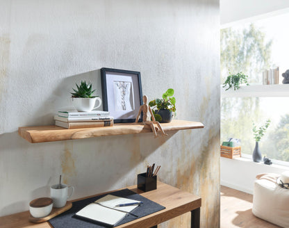 Estantería De Pared 100 Cm En Madera Maciza De Acacia_2