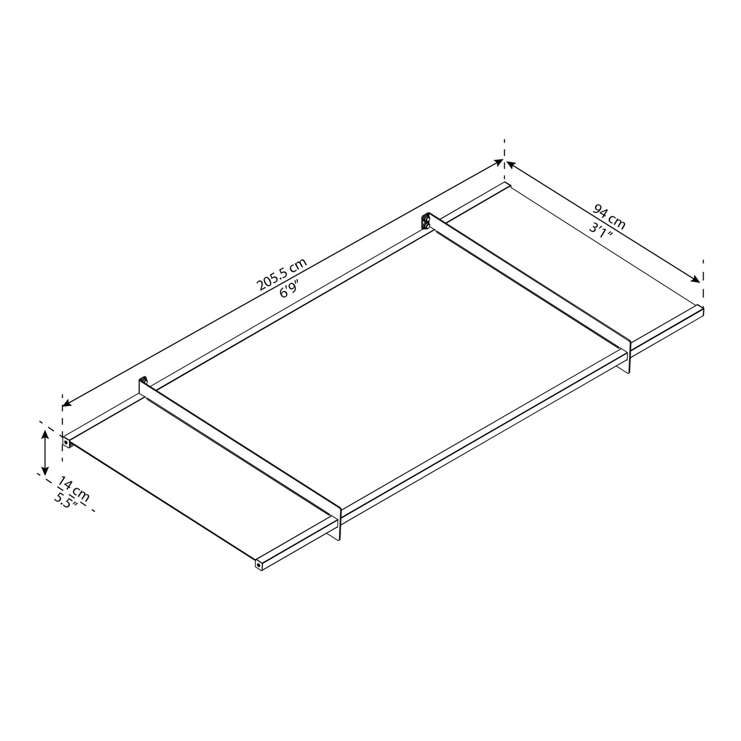 Marquise Nancy 205x94 cm 