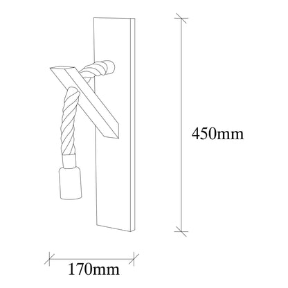 Aplique De Pared, Madera , Madera, 9x17x45, Casquillo 1 X E 27 Max 40 W