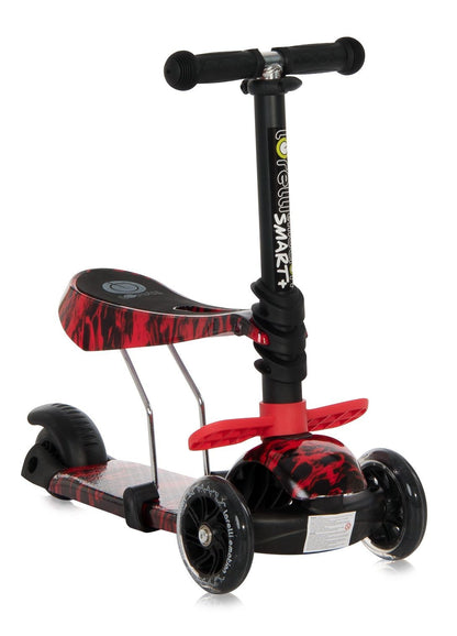 Patinete Infantil Con Asiento Y Respaldo Smart Plus Red Fire_1
