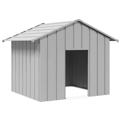 Caseta Para Perros Con Techo Acero Galvanizado 131x101x102 Cm_1
