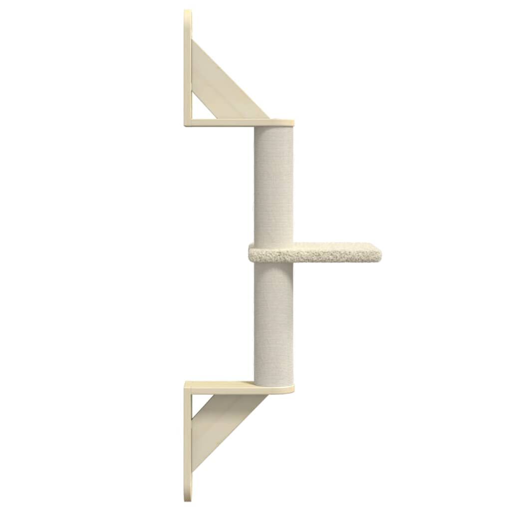 Vidaxl Árbol Rascador Para Gatos De Pared Crema 85,5 Cm_4