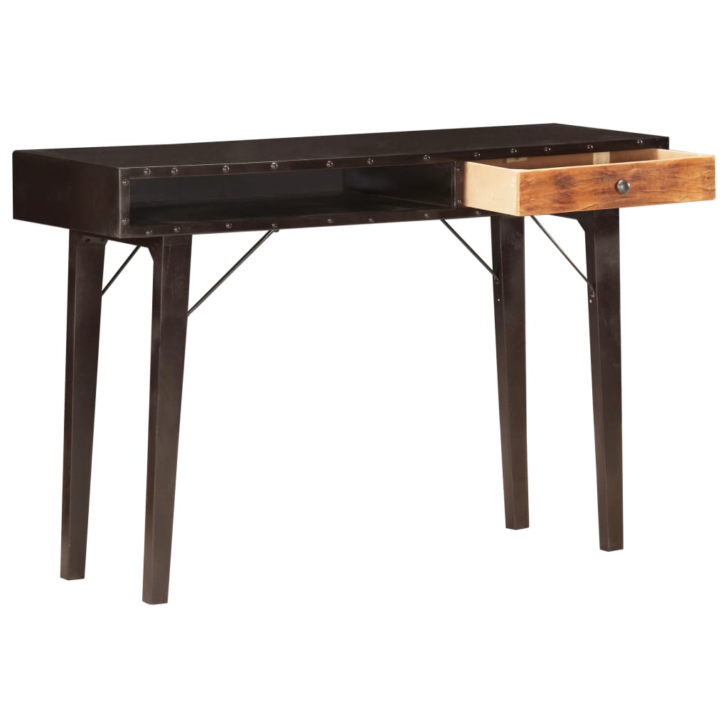 Mesa Consola De Madera Maciza Reciclada 118x35x76 Cm_1