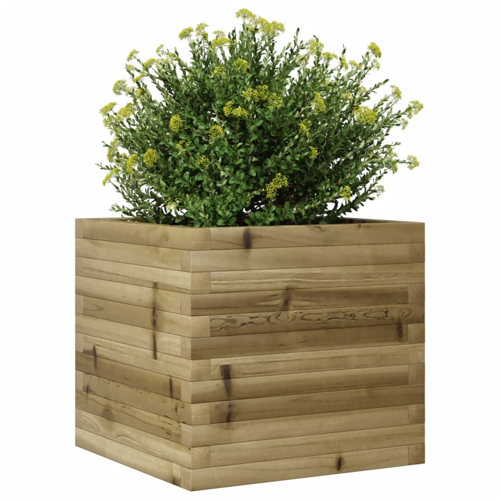 Jardinera De Madera De Pino Impregnada 50x50x45,5 Cm_3