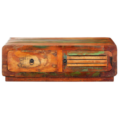Mesa De Centro De Madera Maciza Reciclada 90x60x29 Cm_1
