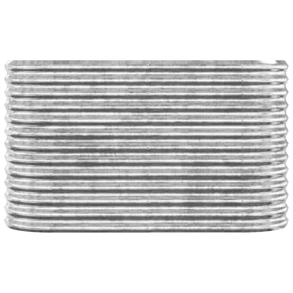 Jardinera Arriate Acero Galvanizado Plata 114x40x68 Cm_2
