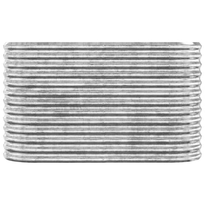 Jardinera Arriate Acero Galvanizado Plata 114x40x68 Cm_2