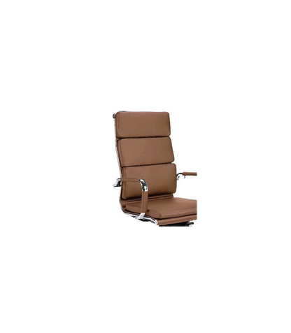 Silla Despacho Giratoria Elevable Piel Sintetica En Color Marrón, 109-116 Cm(alto)61 Cm(a_3