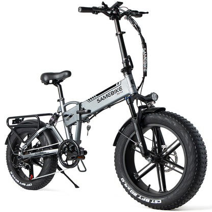 Bicicleta Eléctrica Plegable Samebike Xwlx09 750w-48v-10ah (480wh) - Rueda 20 X 4 Color Plateado_3