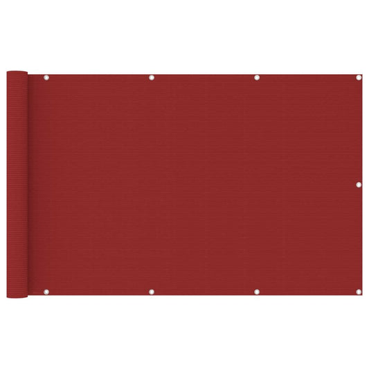 Vidaxl Toldo Para Balcón Hdpe Rojo 120x600 Cm_0