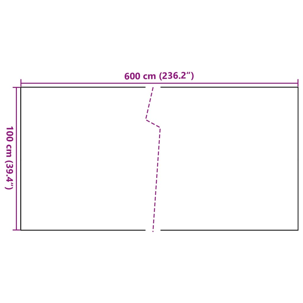 Toldo Para Balcón Ratán Sintético Blanco 600x100 Cm / Vetonek_3
